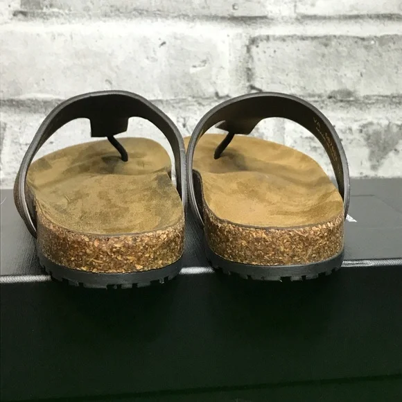 NIB Saint Laurent T Strap Thong Suede and Cork Sandals - Size 37 - Picture 8 of 11